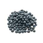 A pile of fresh blueberries on a white background.